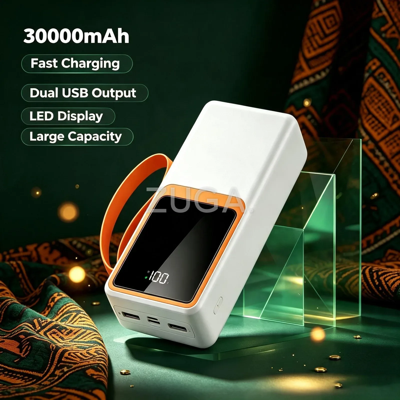 NewEra 30000mAh Power Bank N300S, 22.5W Fast Charge, Digital Display