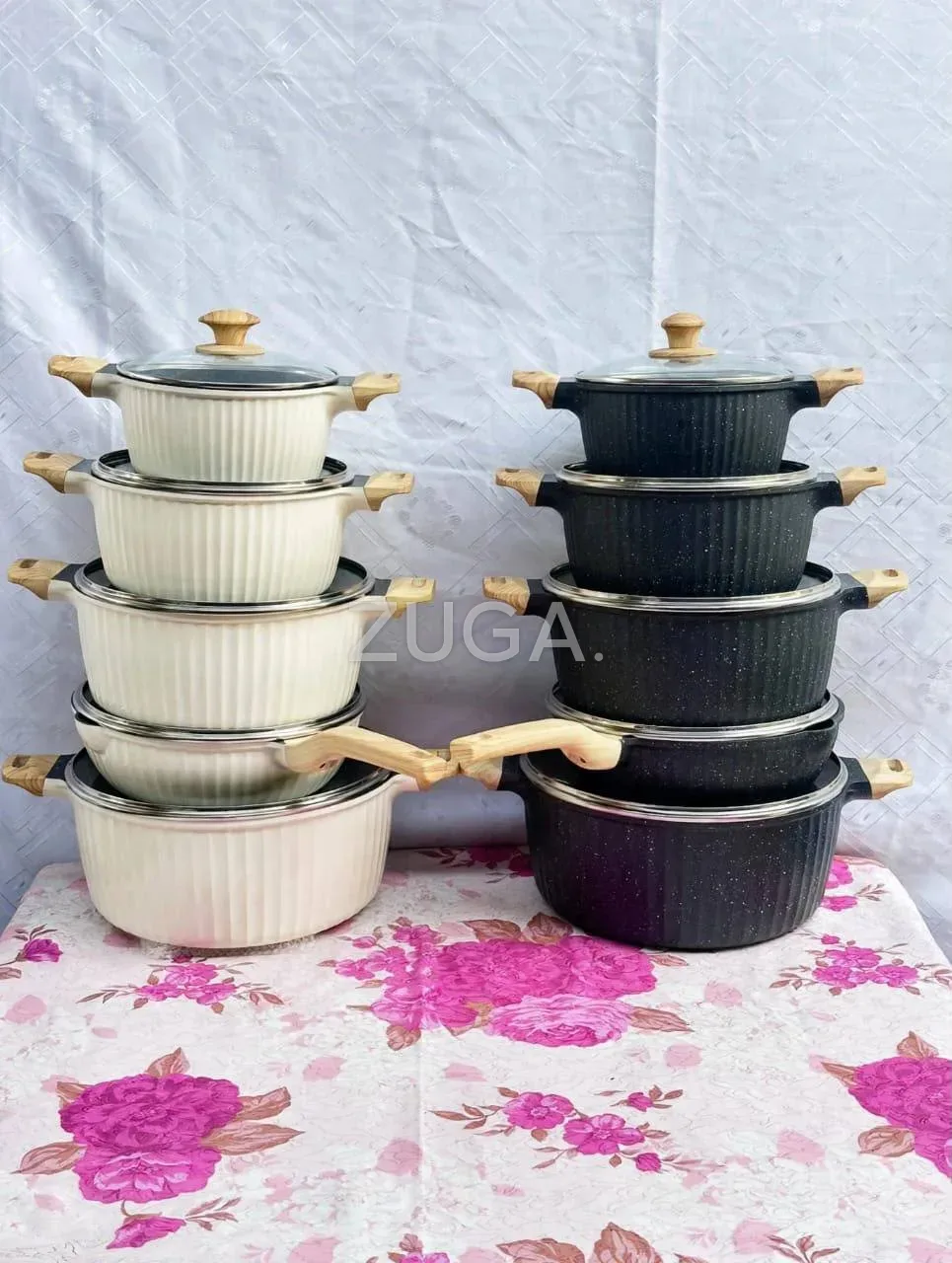 Ultimate Granite Non-Stick Pot Set 20/24/28/32cm with 28cm Frying Pan