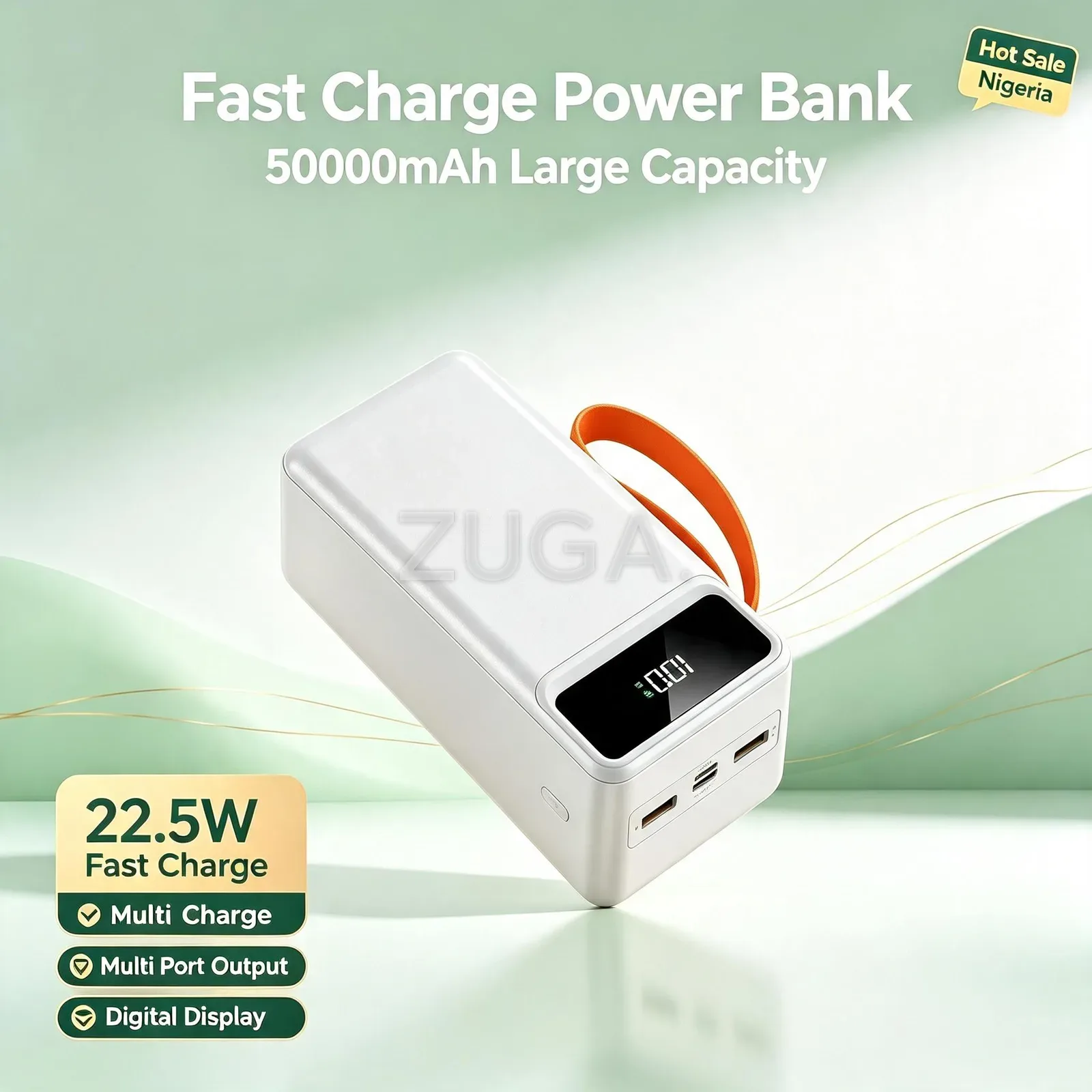 NewEra 50000mAh Power Bank N500, 22.5W Fast Charge, Digital Display
