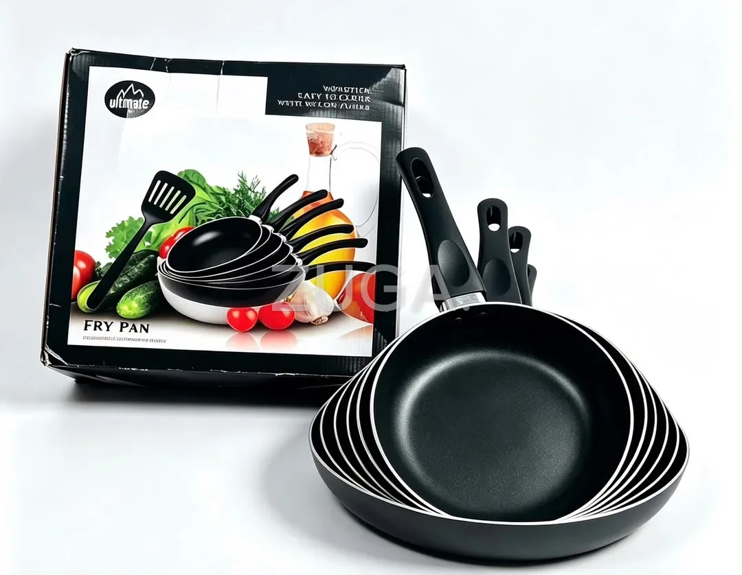 Ultimate Non-Stick Frying Pan Set, Black