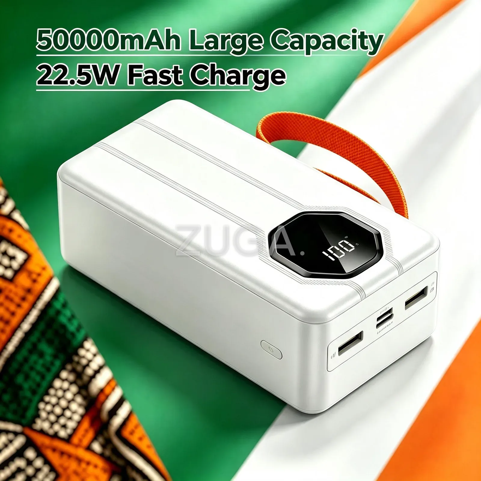 NewEra 50000mAh Power Bank N500C, 22.5W Fast Charge, Digital Display