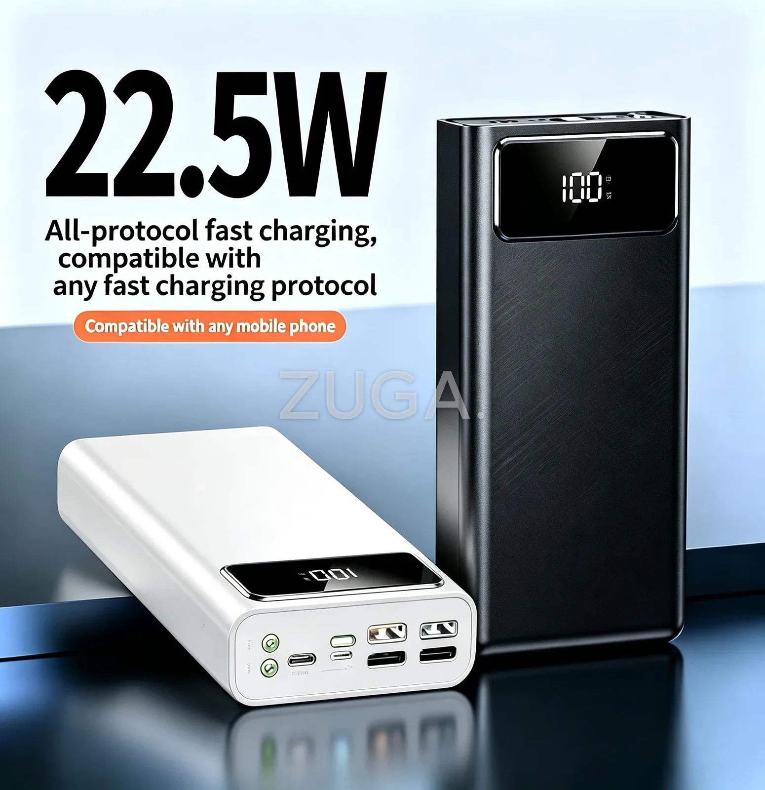 30000mAh Power Bank P300, 22.5W Fast Charge, LED Display