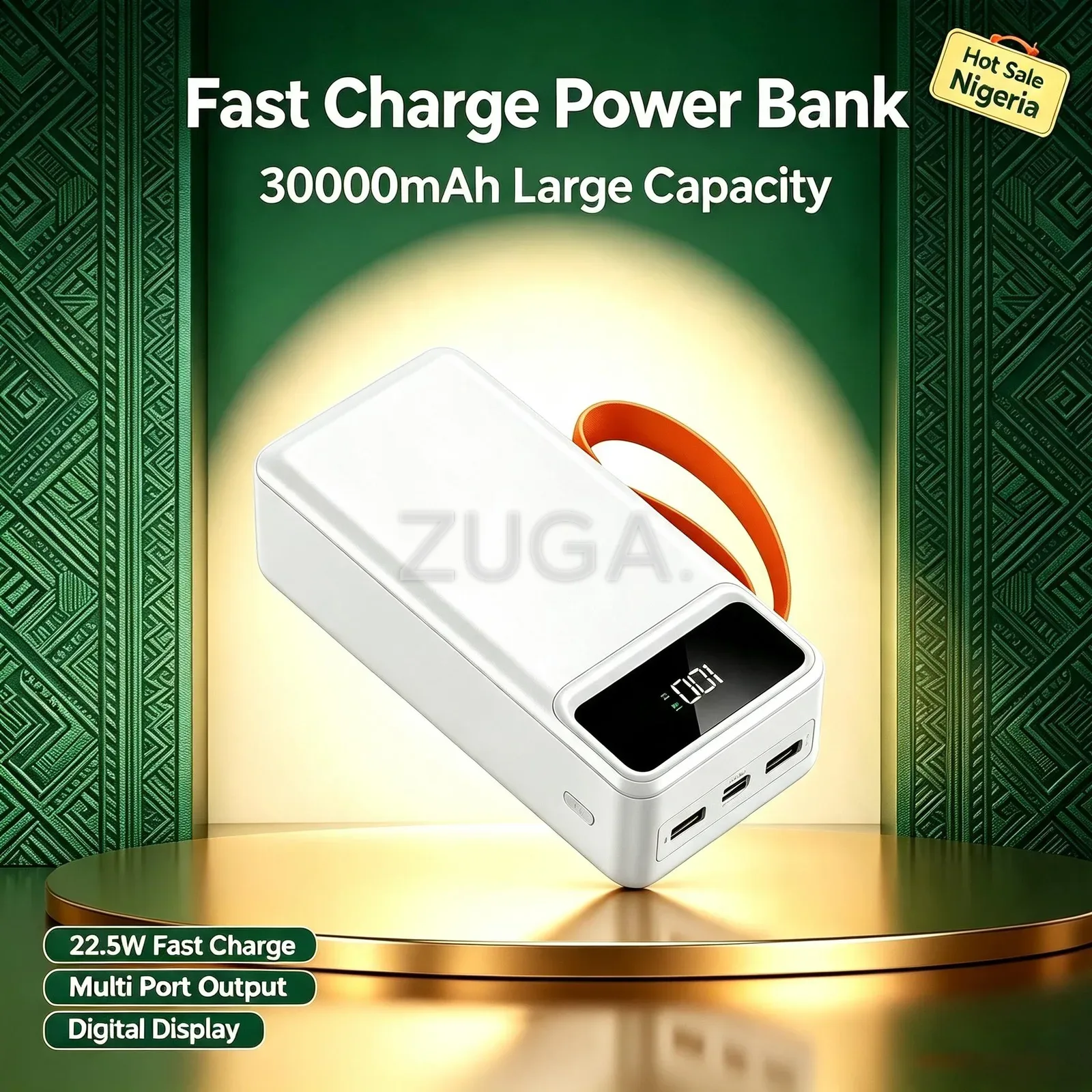 NewEra 30000mAh Power Bank N300, 22.5W Fast Charge, Digital Display
