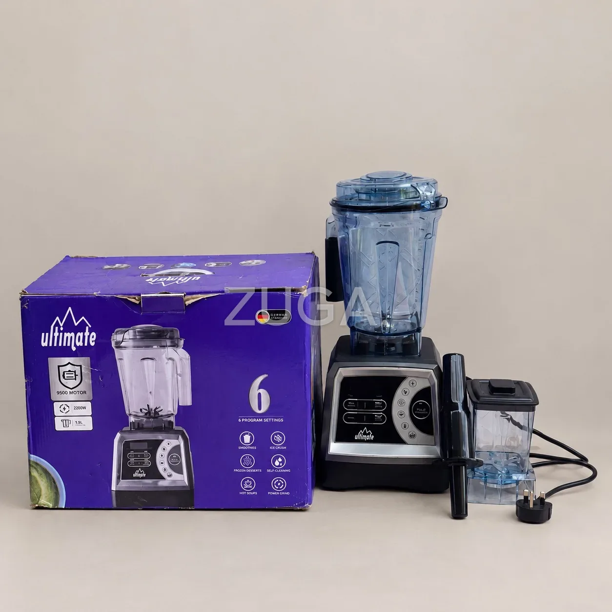 Ultimate 2200W 1.5L Blender with Grinder Jar and Tamper